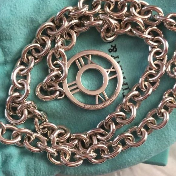 (SOLD)Tiffany & Co. Atlas Collection Link Toggle Necklace - Picture 2 of 13